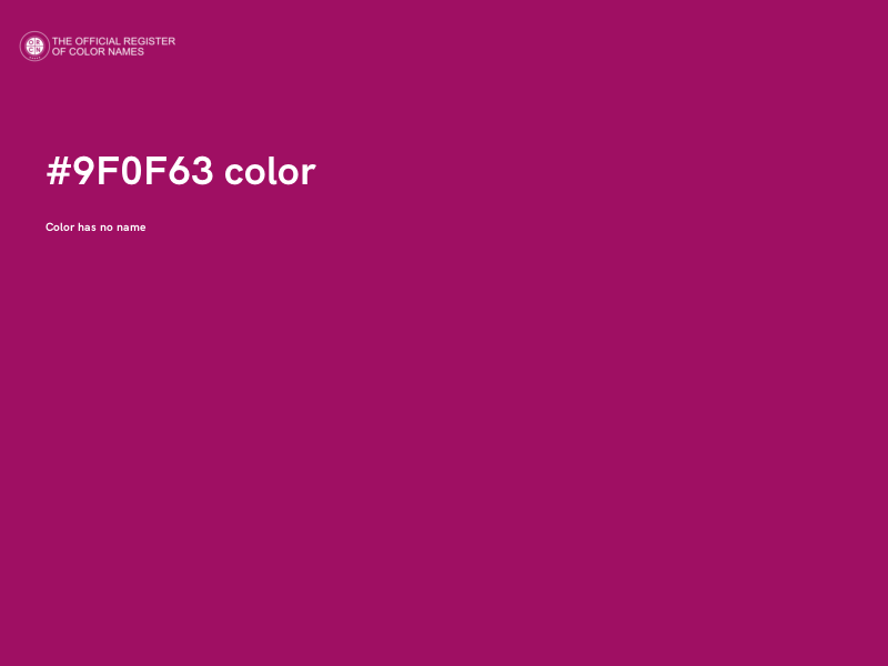 #9F0F63 color image