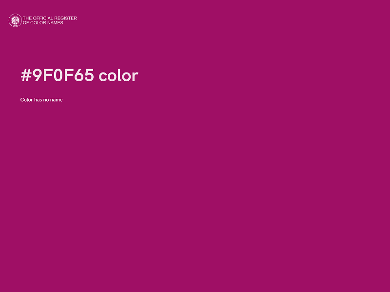 #9F0F65 color image