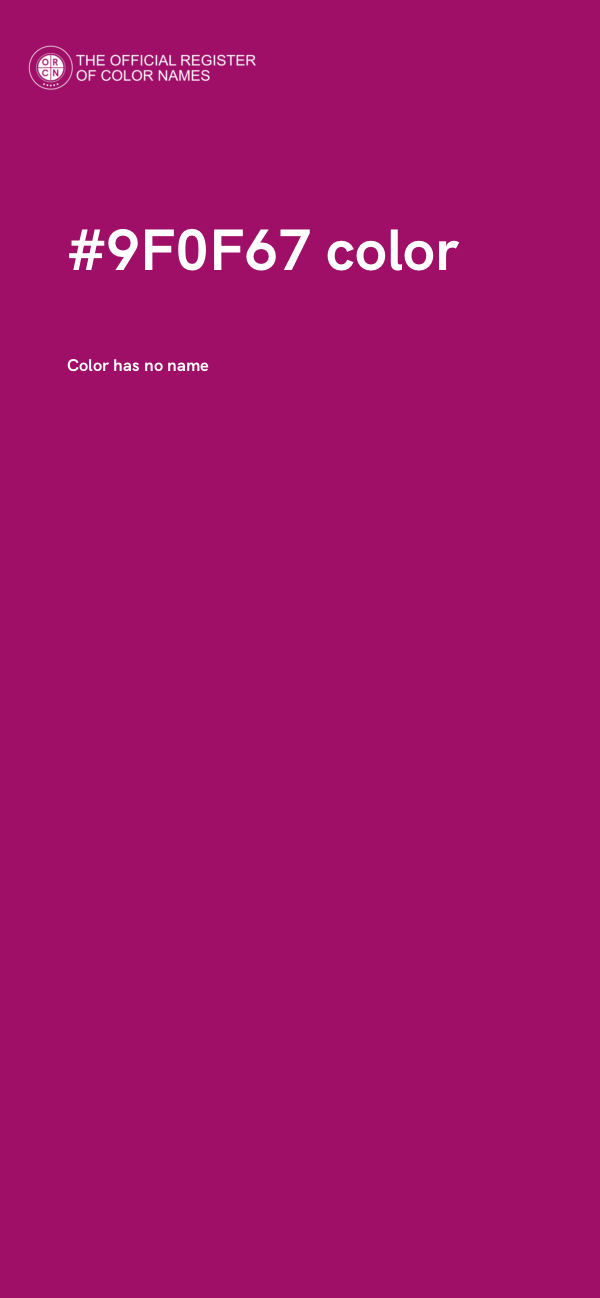 #9F0F67 color image