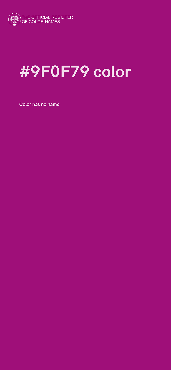 #9F0F79 color image