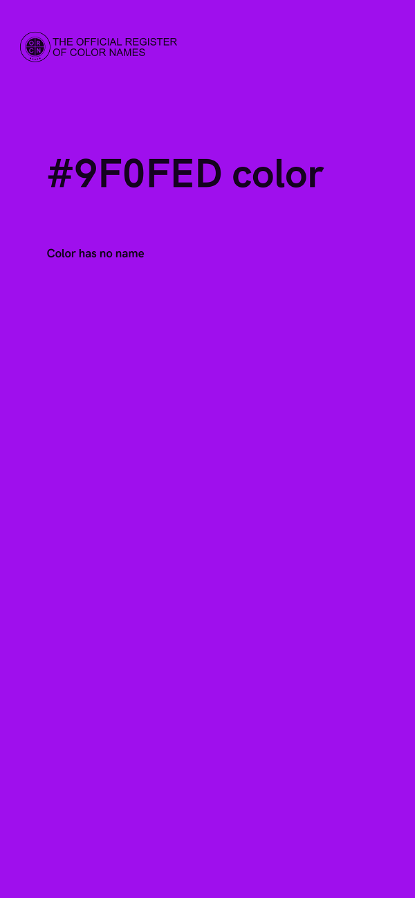 #9F0FED color image