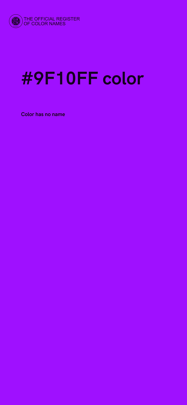 #9F10FF color image