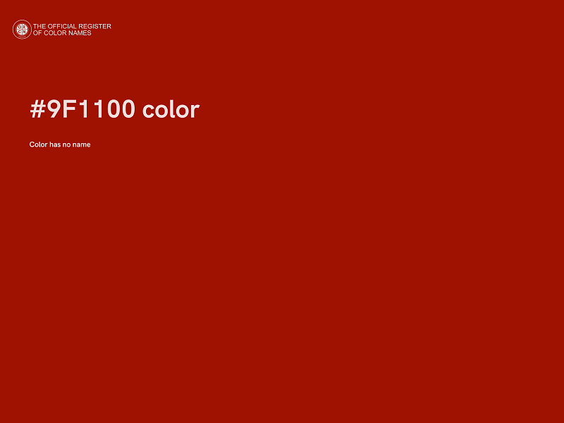 #9F1100 color image