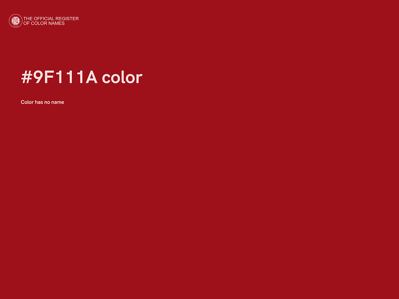 #9F111A color image