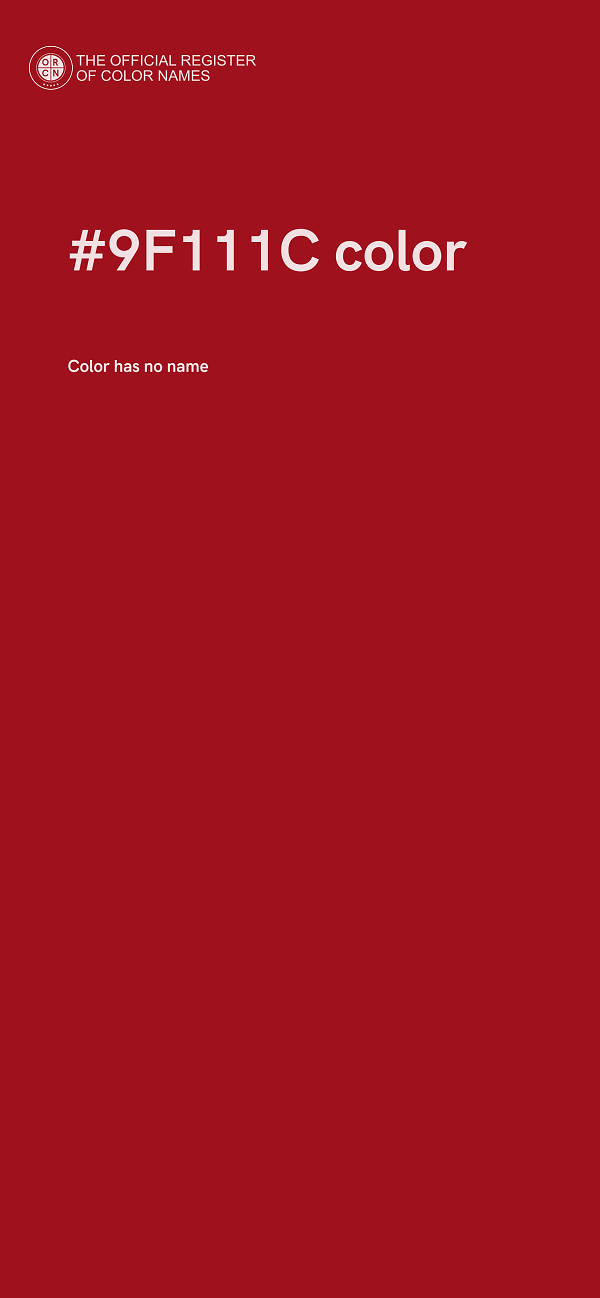 #9F111C color image