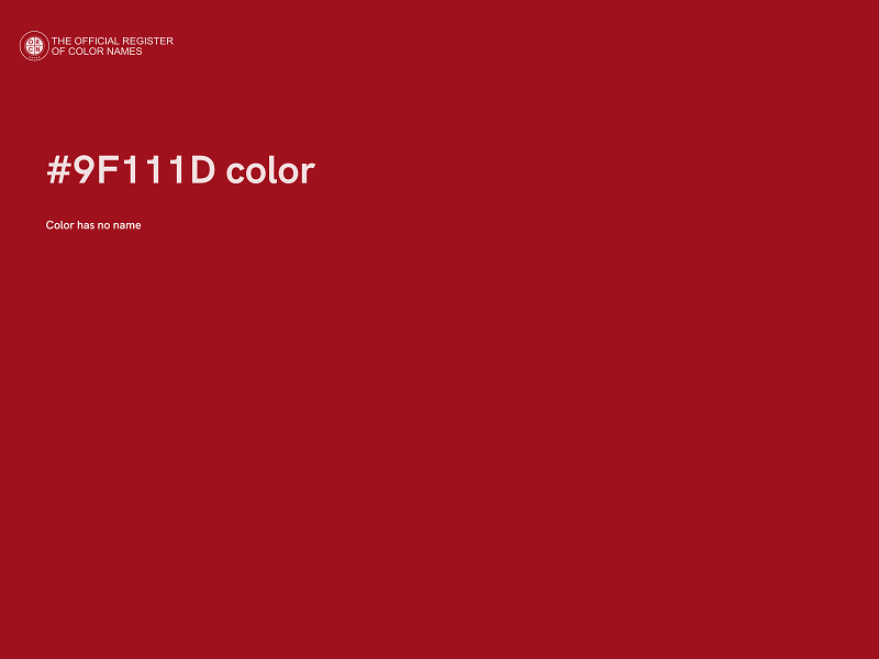 #9F111D color image