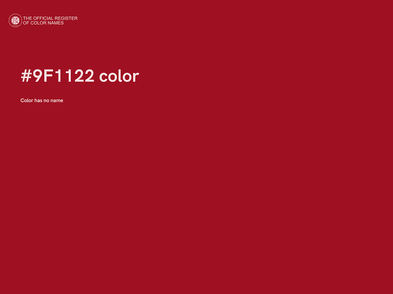 #9F1122 color image