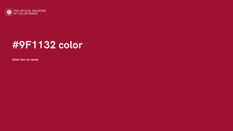 #9F1132 color image