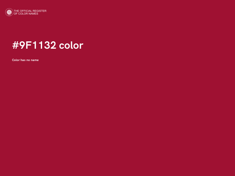 #9F1132 color image