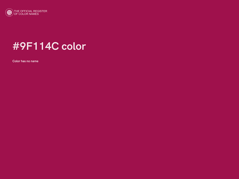 #9F114C color image