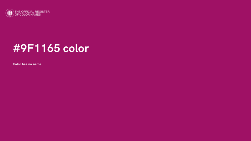 #9F1165 color image