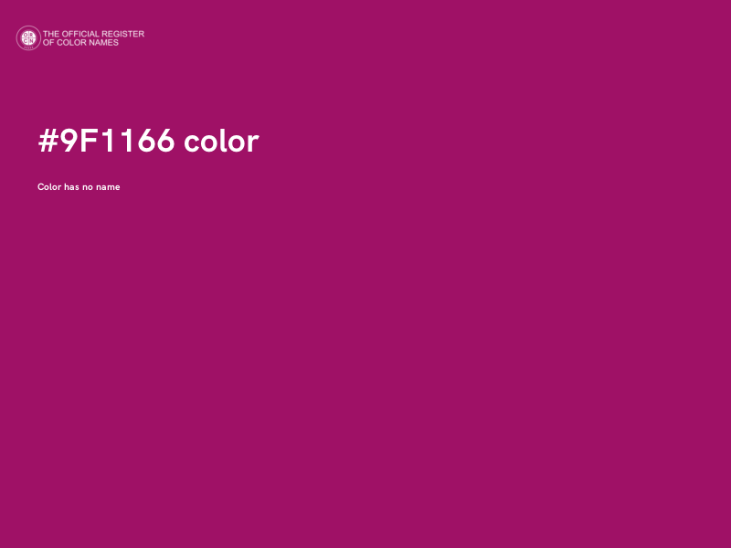 #9F1166 color image
