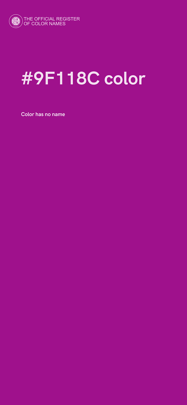 #9F118C color image