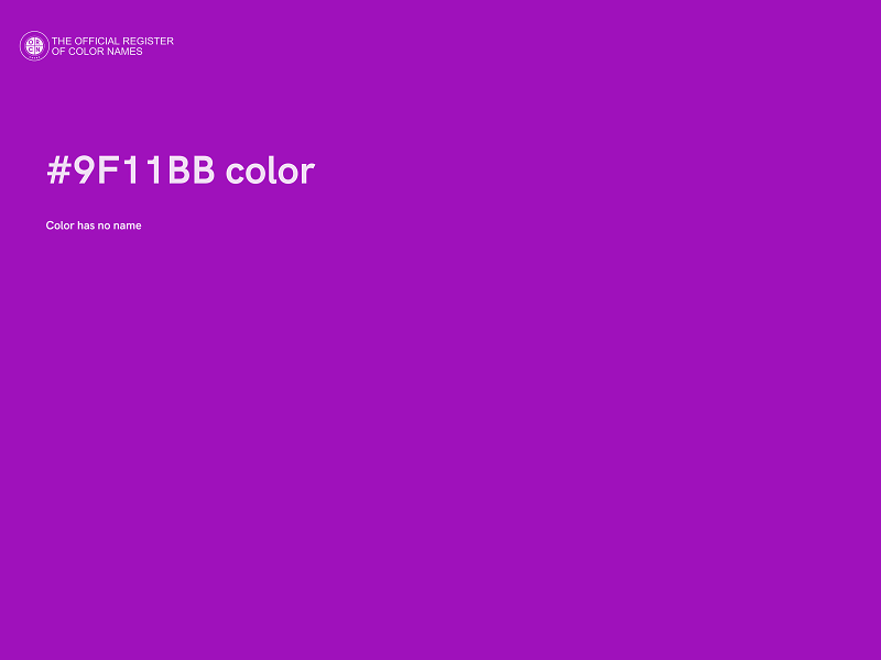#9F11BB color image