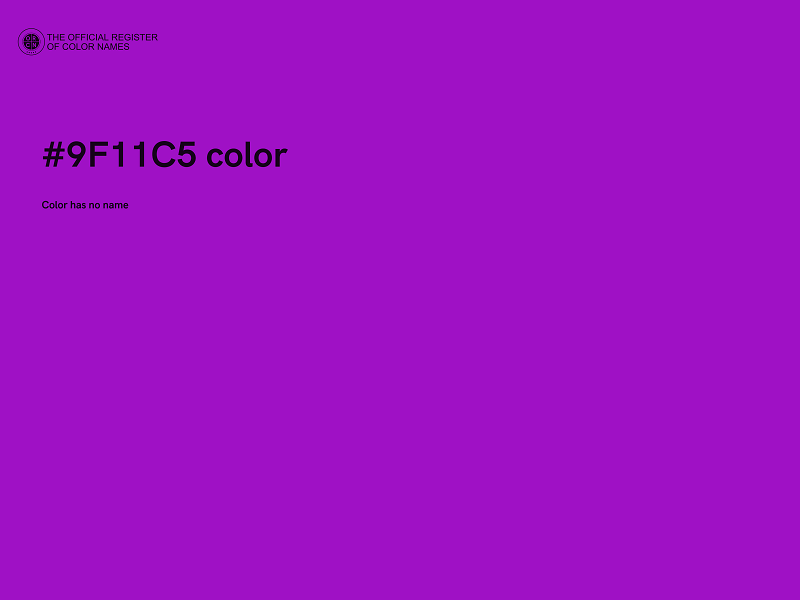 #9F11C5 color image
