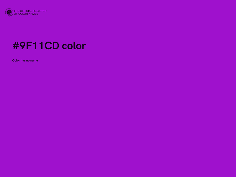 #9F11CD color image