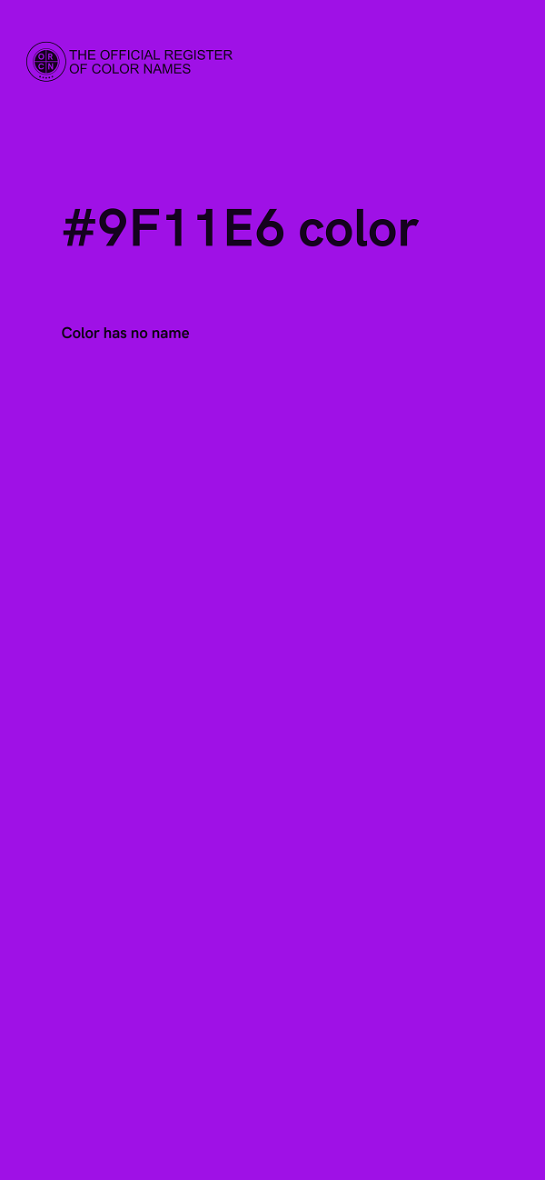 #9F11E6 color image