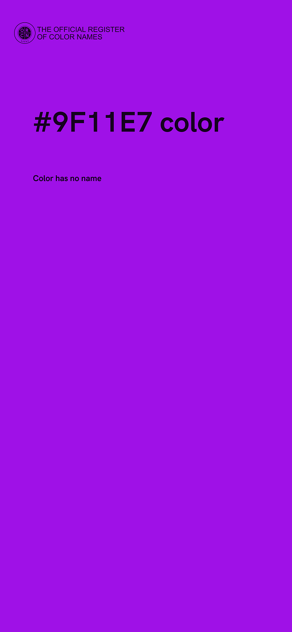 #9F11E7 color image