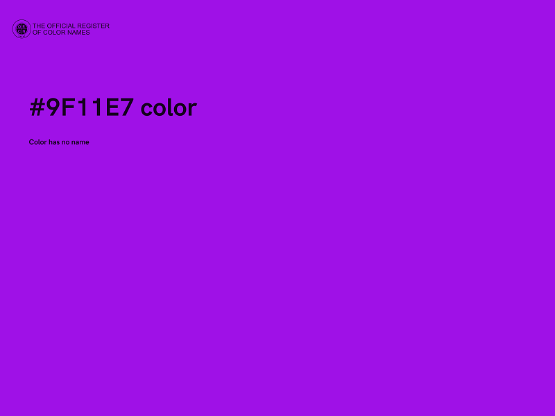 #9F11E7 color image