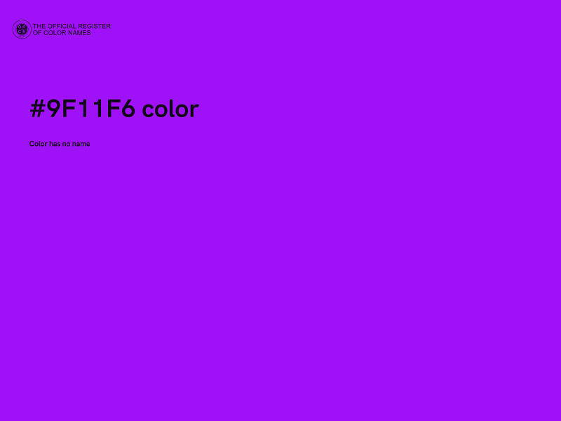#9F11F6 color image