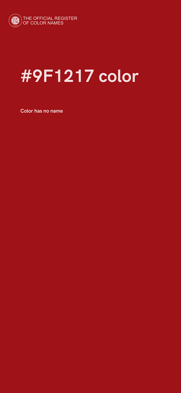 #9F1217 color image