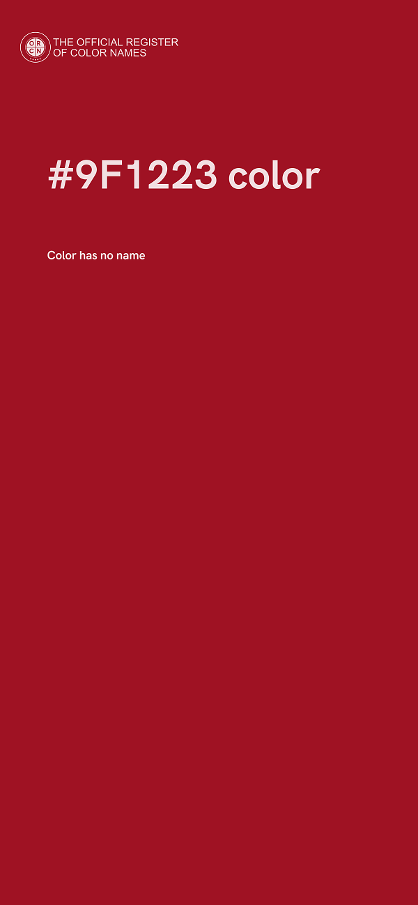 #9F1223 color image