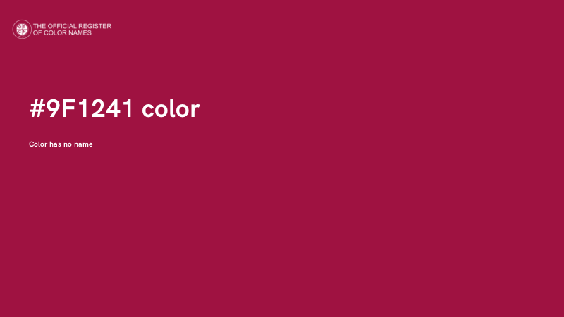 #9F1241 color image