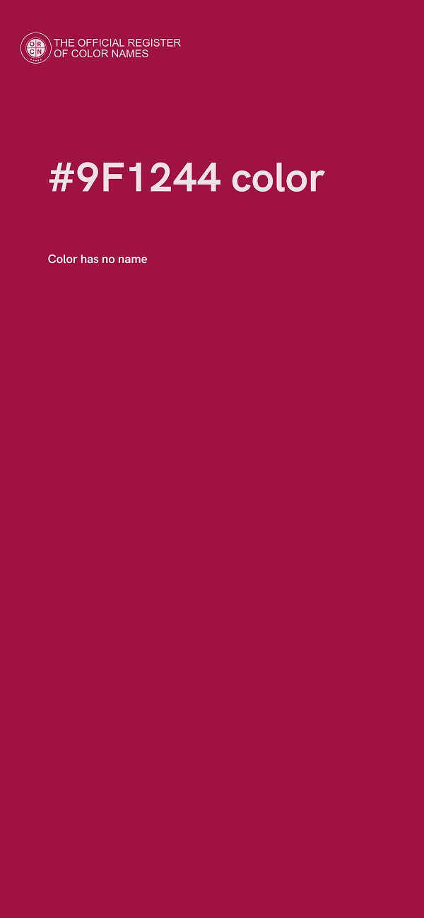 #9F1244 color image