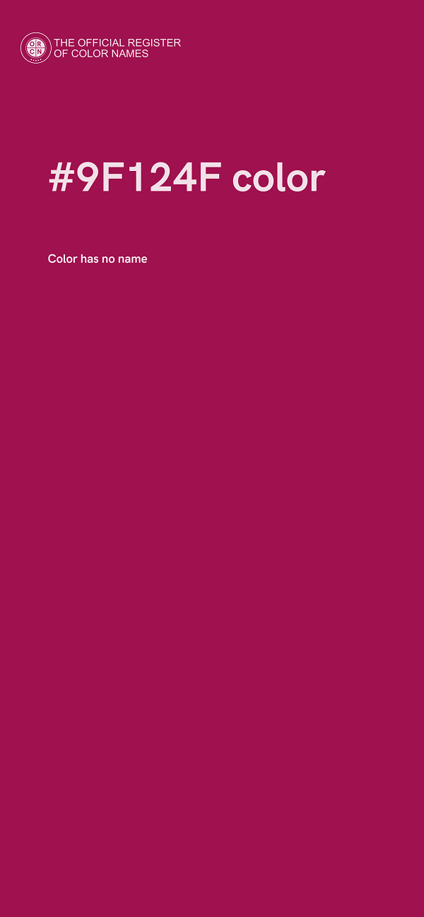 #9F124F color image