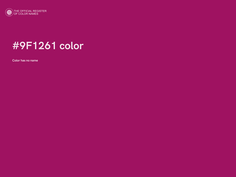 #9F1261 color image