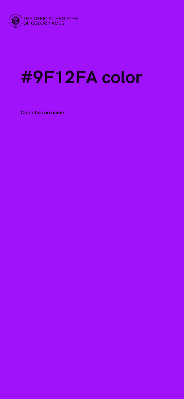 #9F12FA color image