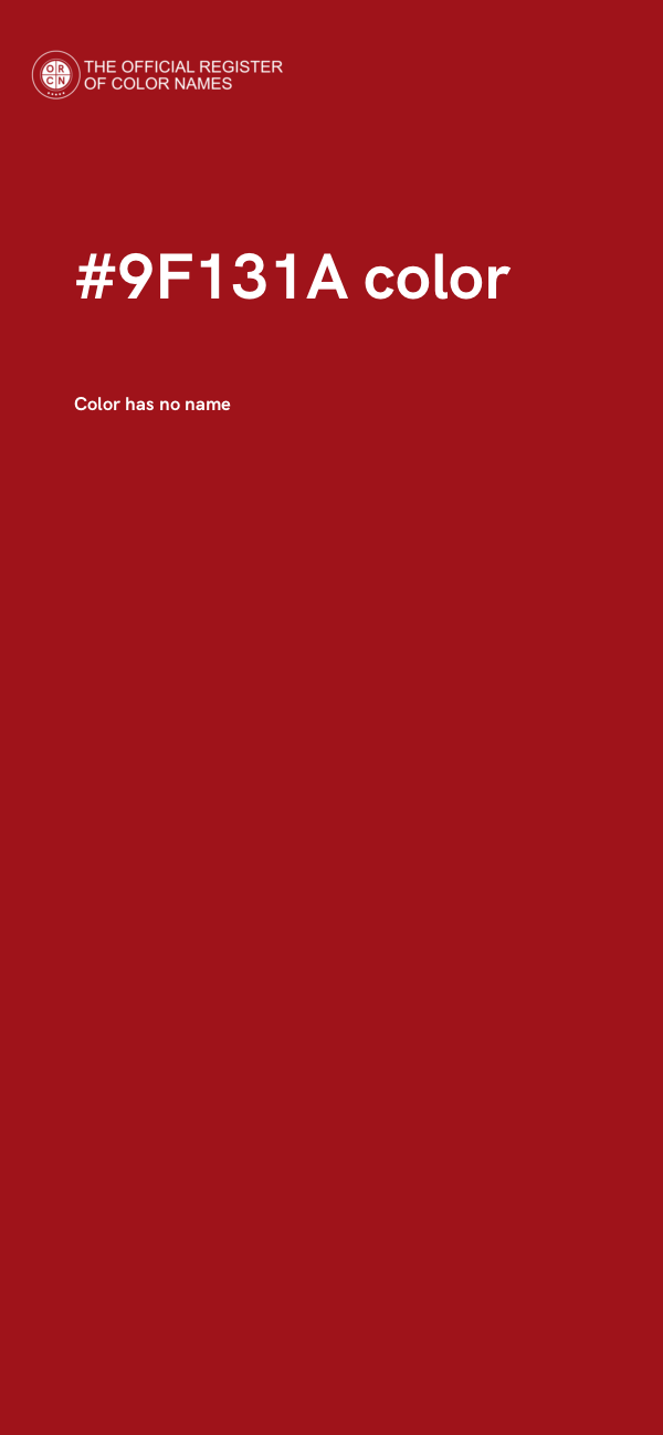 #9F131A color image