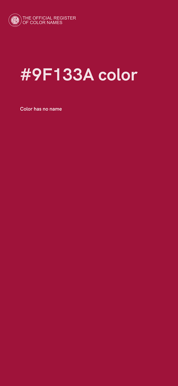 #9F133A color image