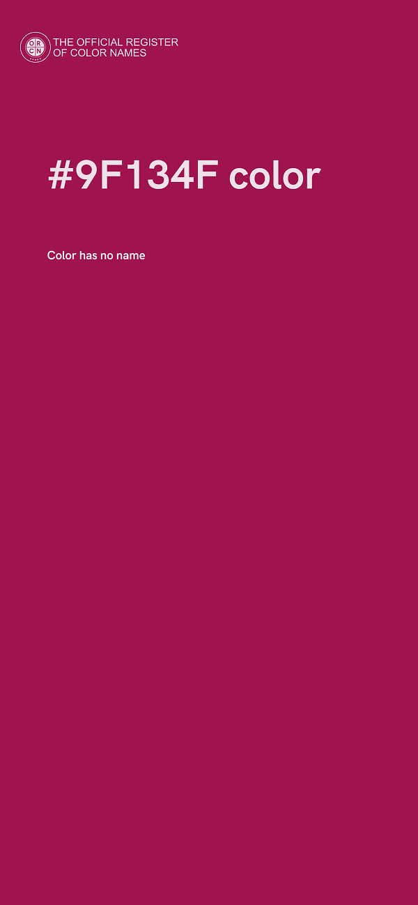 #9F134F color image