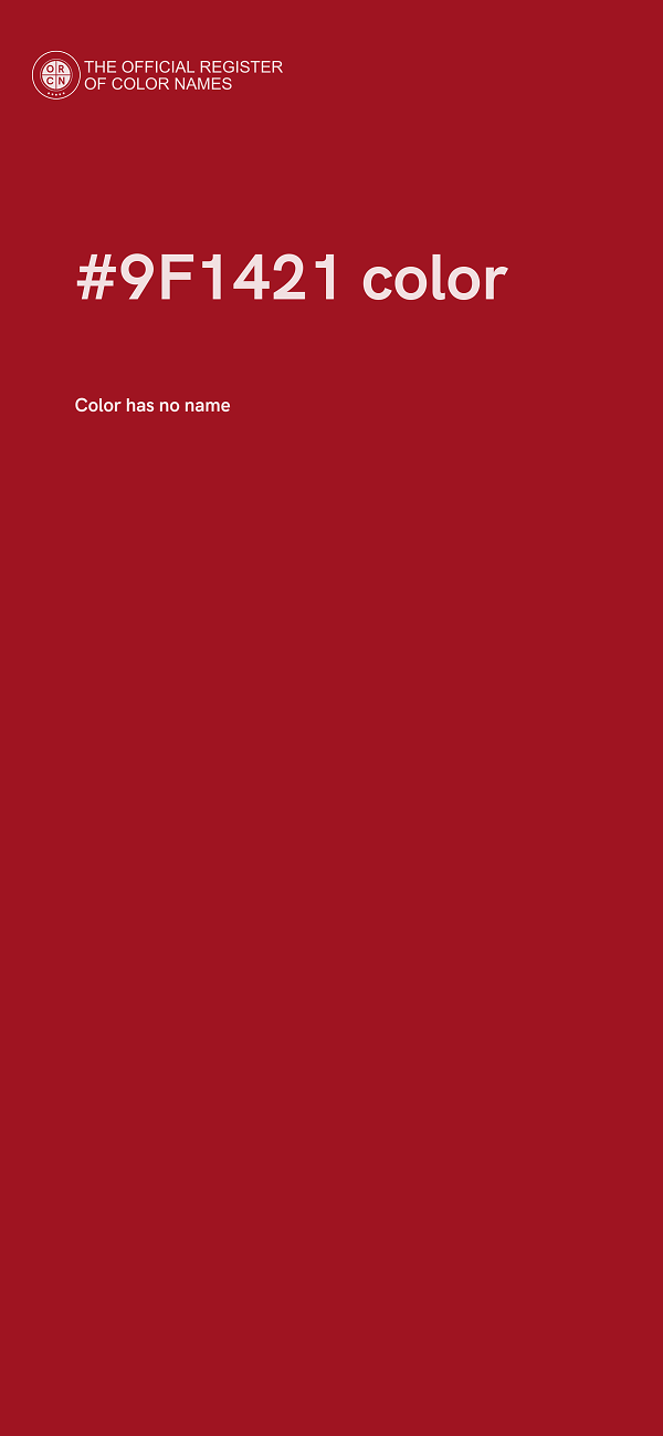 #9F1421 color image