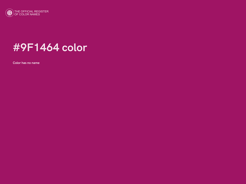 #9F1464 color image