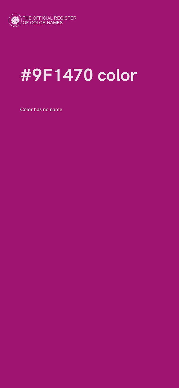 #9F1470 color image