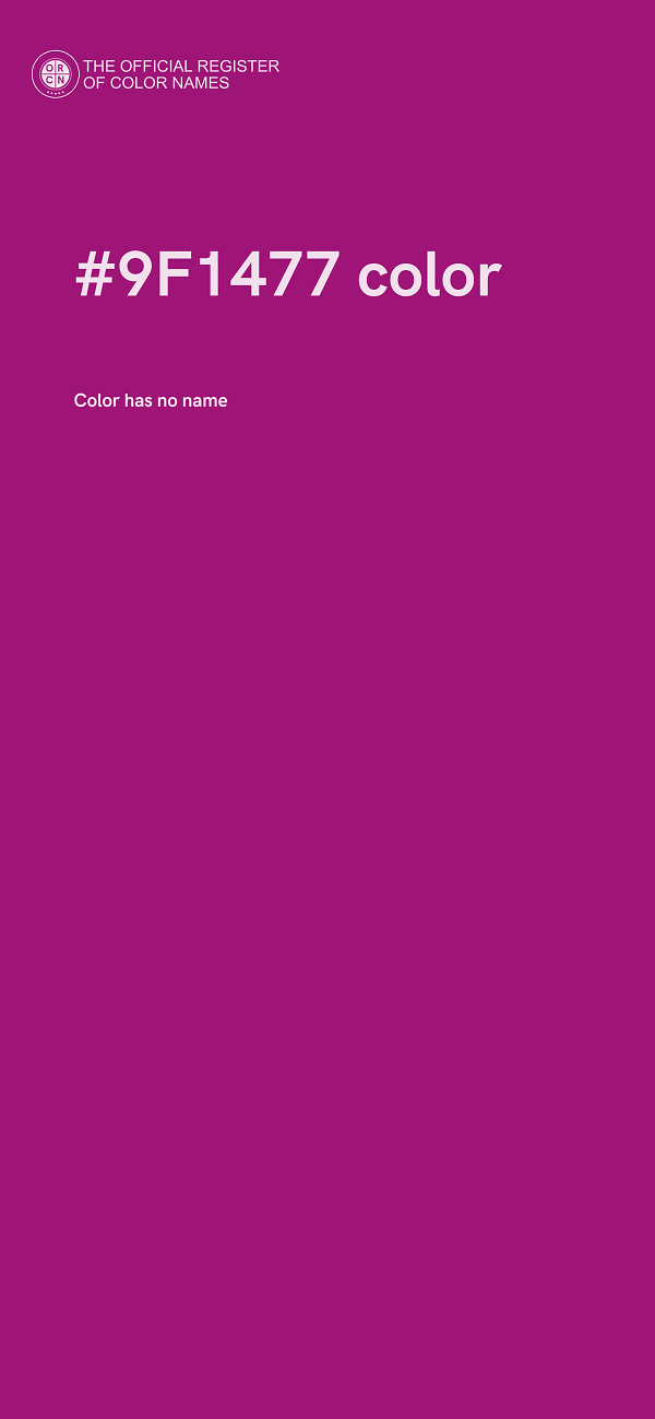 #9F1477 color image