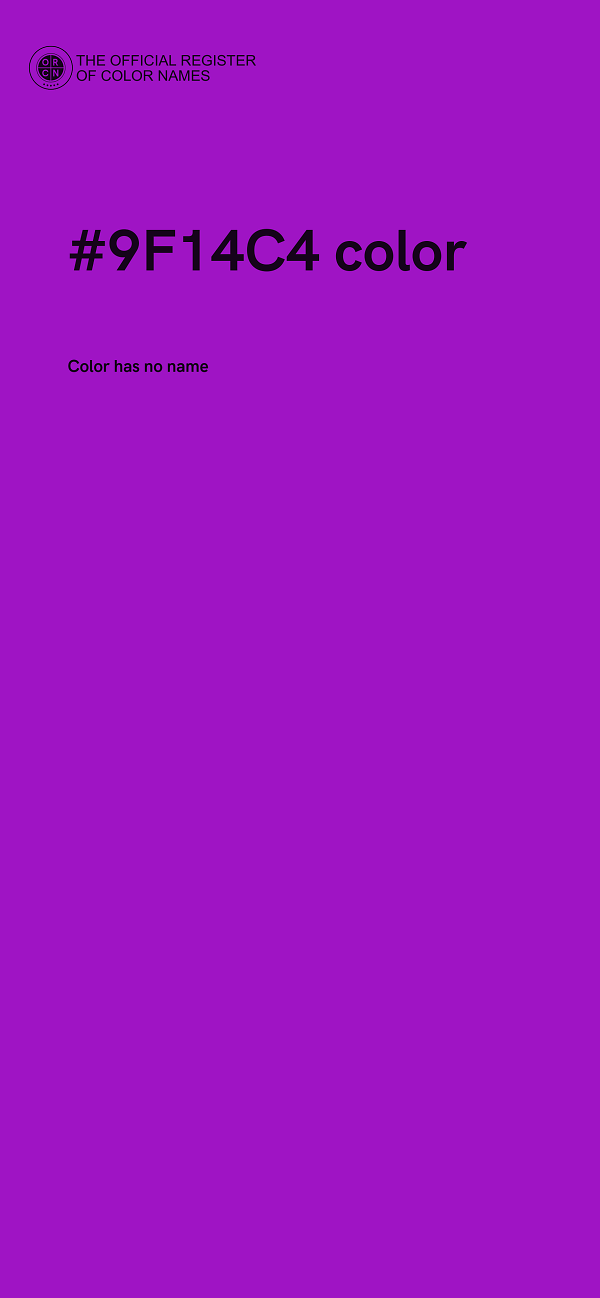 #9F14C4 color image