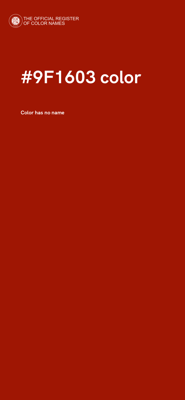 #9F1603 color image