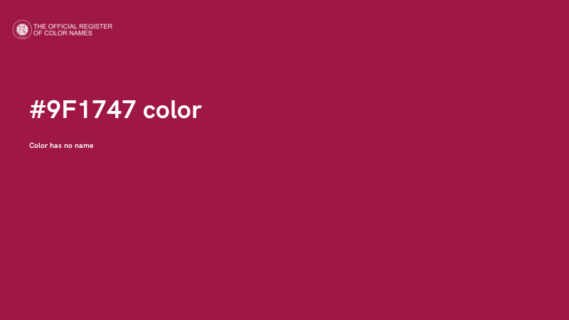 #9F1747 color image