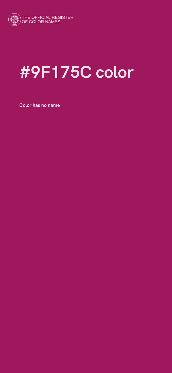 #9F175C color image