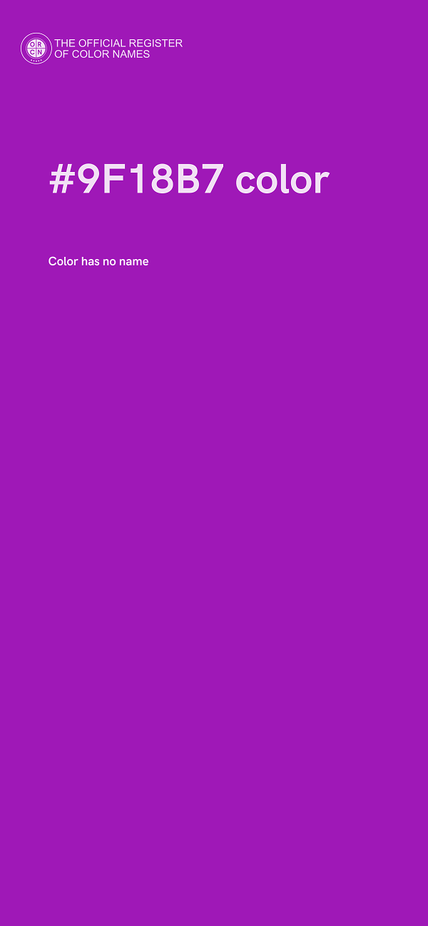 #9F18B7 color image