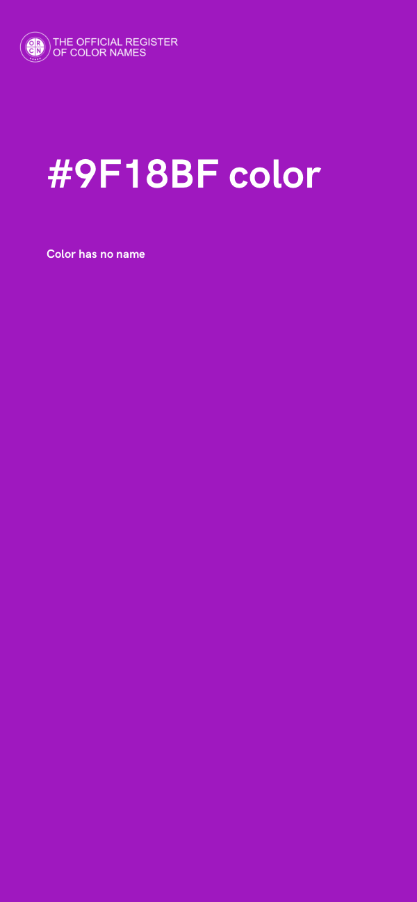#9F18BF color image