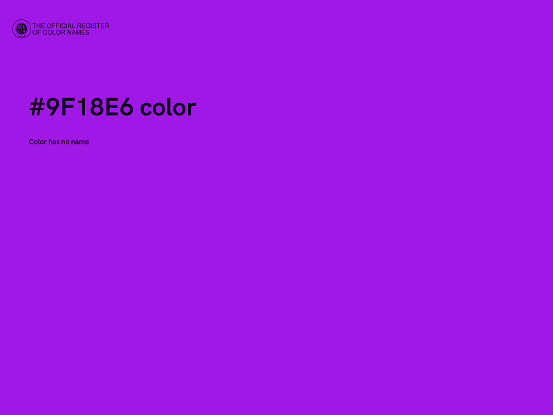 #9F18E6 color image