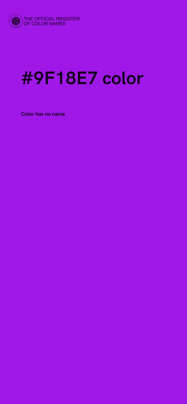 #9F18E7 color image