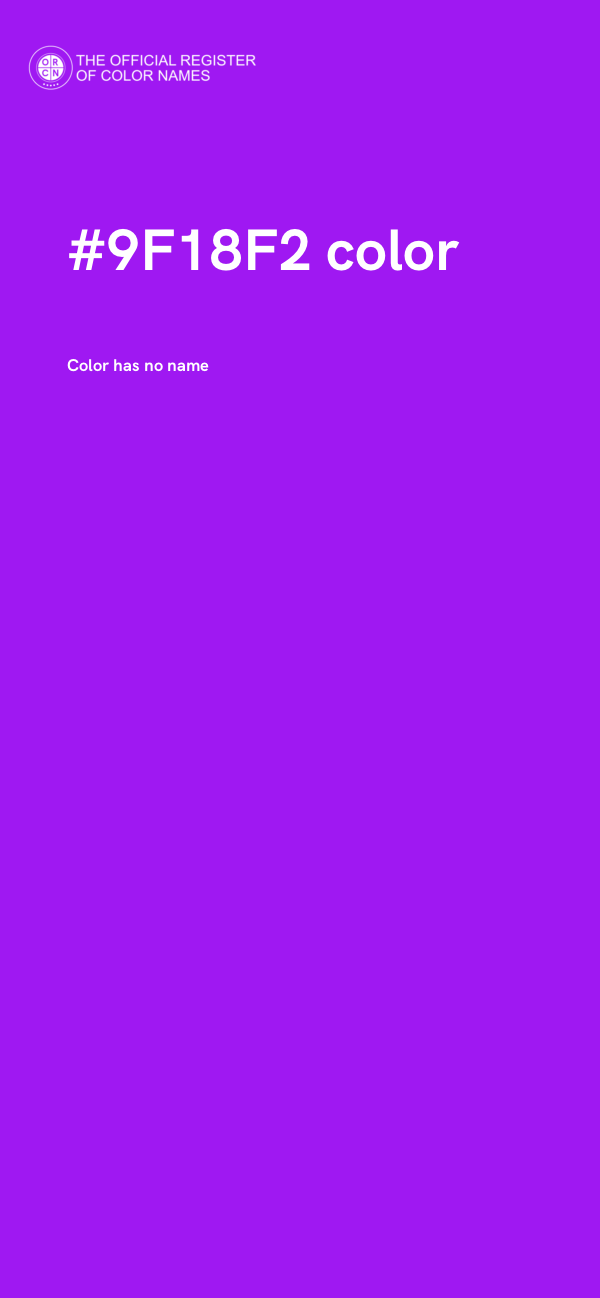 #9F18F2 color image