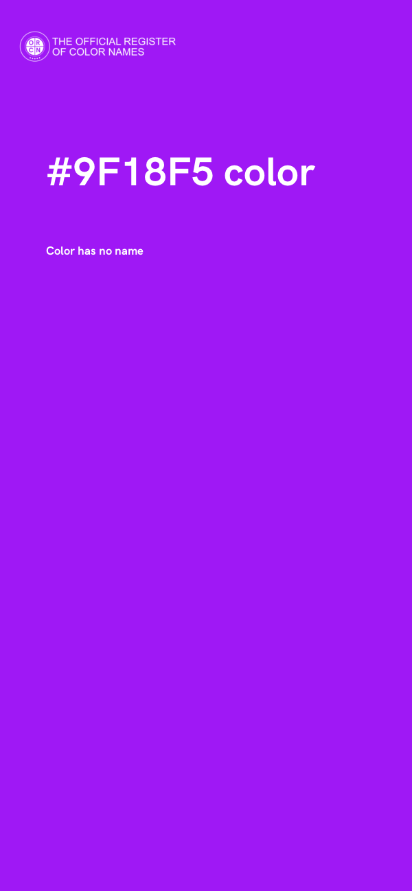 #9F18F5 color image