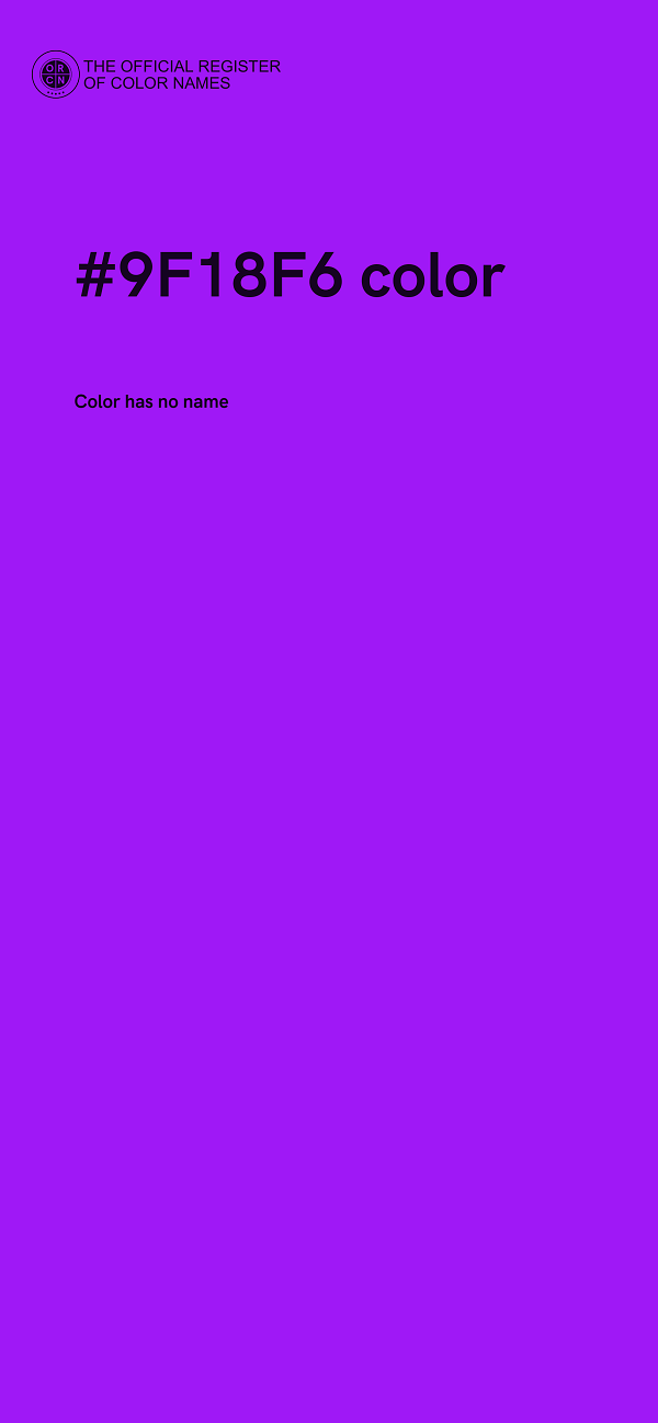 #9F18F6 color image