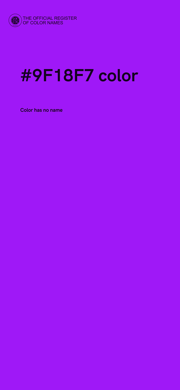 #9F18F7 color image